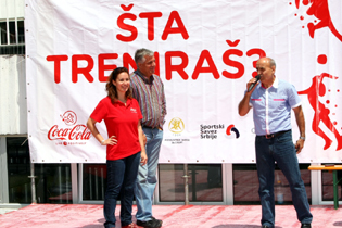 Milica Stefanovic, Coca-Cola predstavnik, Goran Kreclovic, pomocnik ministra omladine i sporta i Dane Korica